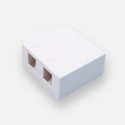 Aufbaudose compact, 68x64 mm, 2-fach 