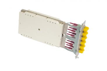 Moduleinschub 12 x ST simplex OM4 Pigtails 